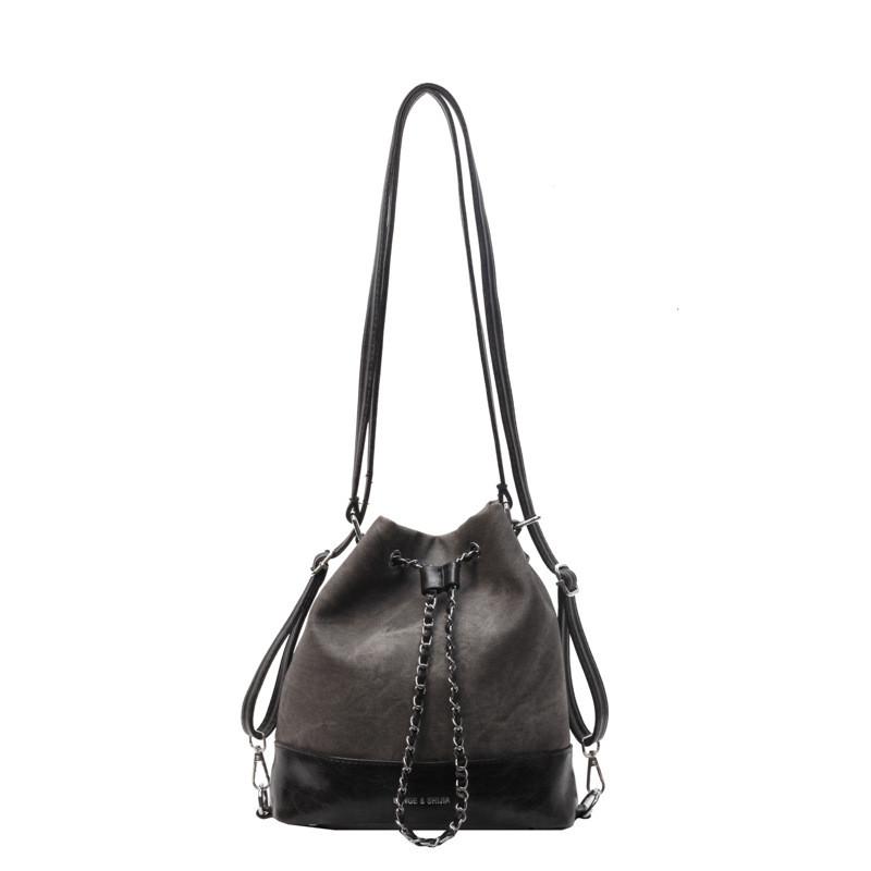 Ielgy All-Match Multifunctional Fashion One-Shoulder Bucket Bag