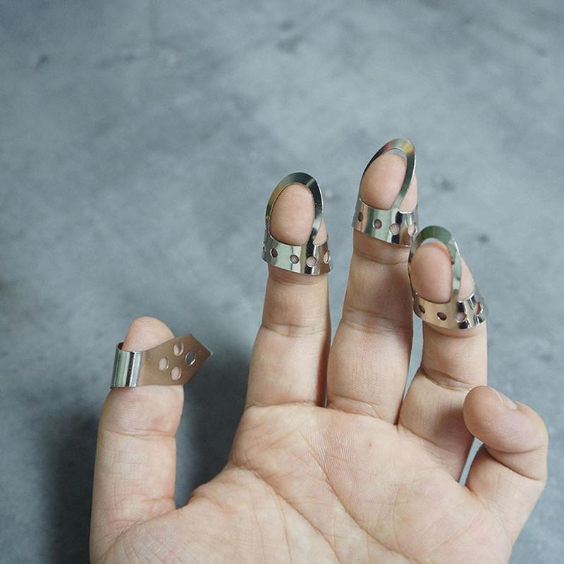 4ks nastavitelné nerezové špunty Akustická kytara Banjo Pick Plectrum