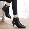Fashion Ankle Boots for Women Heeled Fur Autumn Winter Leather Booties Designer Luxury Comfortable and Elegant Sale Pu Woman Short Shoes