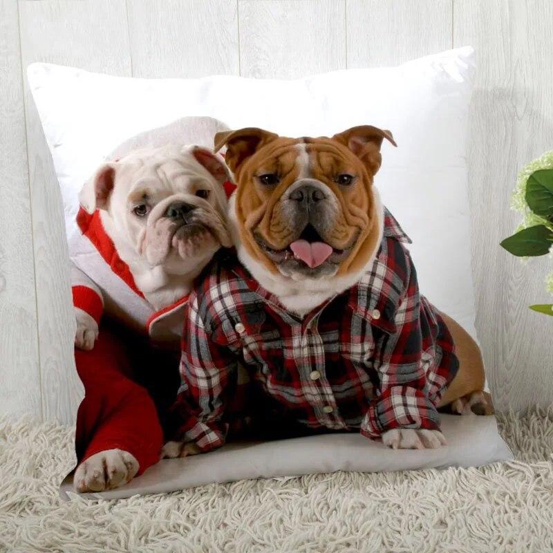 Pillowcase Bulldog  Modern Home Living Room Decoration