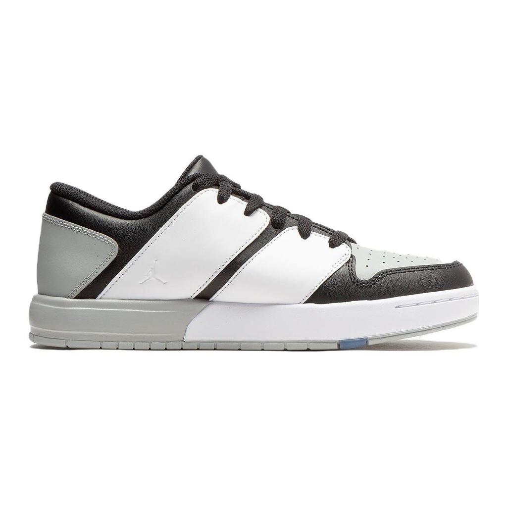 Air Jordan Nu Retro 1 Low GS Light Smoke Grey Kids Sneakers White Varsity-Red Black FB4412-106