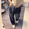 2024 Trendy Plus Size High-Waist Wide-Leg Jeans for Pear-Shaped Figures - Women's Slimming Autumn/Winter Pants