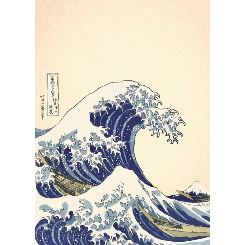 

Великая волна Канагава Укиё-э Японское искусство Винтажный постер Картина на холсте Знаменитые настенные картины Гостиная Домашний декор 21cm×30cm NoFrame