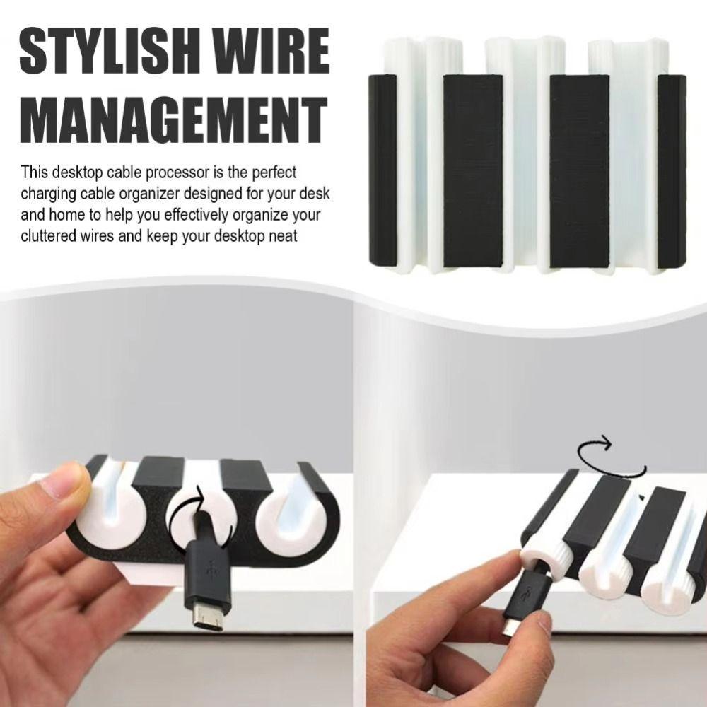 Plastic Cable Management Holder Storage Desktop Cable Manager Desktop Cable Organizer  Desktop Tidy