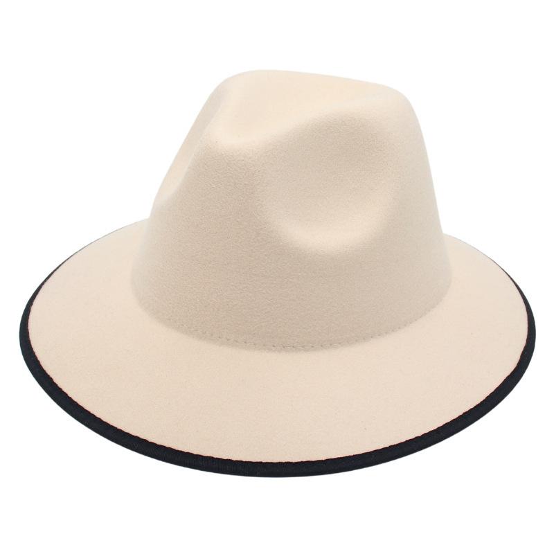 Top Hat do obszywania, Kapelusz Jazzowy Kopułowy, Filcowy Kapelusz w Stylu Zagranicznym Męski i Damski, Kapelusz Wełniany, Kapelusz Fedora, Kapelusz Przeciwsłoneczny.