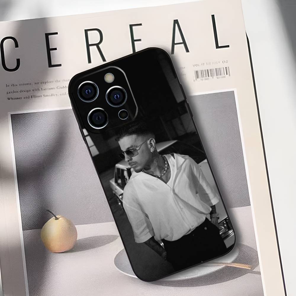 R-Rauw A-Alejandro Phone Case For iPhone 17,16,15,14,13,12,11 Plus,Pro Max,XS,Soft Black Cover
