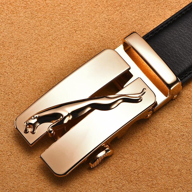 Men'S Automatic Buckle Belt True Two-Layer Cowhide Automatic Buckle High-End Men'S Pants Belt Business Source