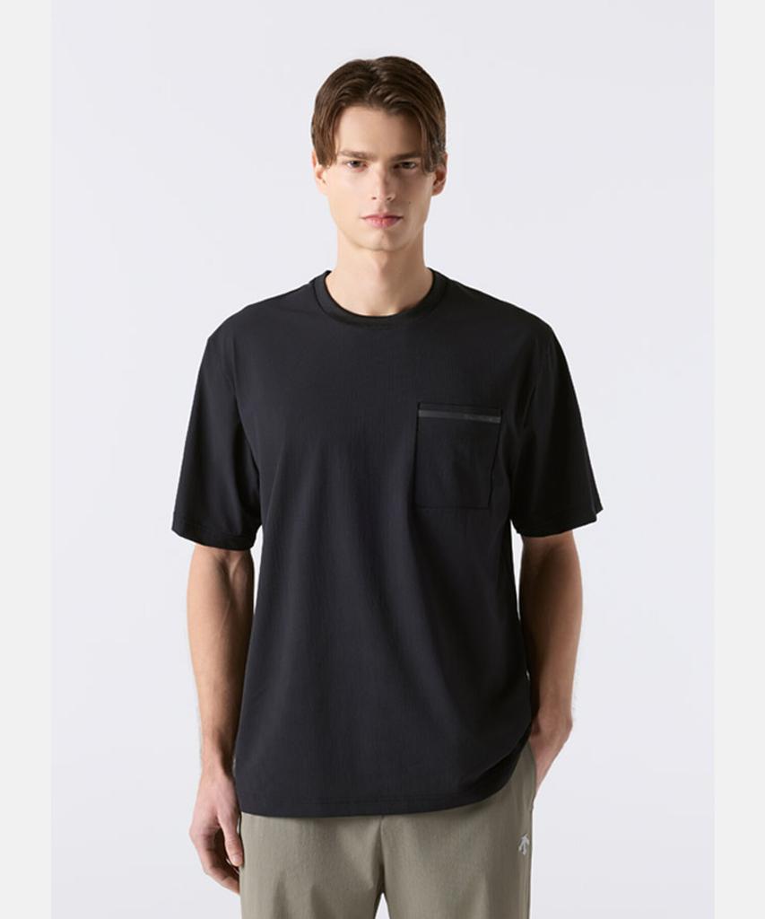 DESCENTE Dualis Air Stretch Woven Short Sleeve T-Shirt Black Sr221Dts41