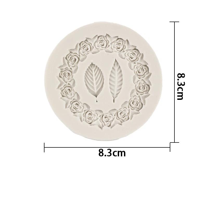 Rosette Leaves Silicone Mold For Resin Cake Diy Chocolate Sugar Baking Mould Picture Frame Molding Decoration Tool