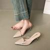 Spring and Summer New High-heeled Bag Head Sandals Women's Pointed Transparent Love Slippers Fashionable Thin-heeled Cool Slippers Women's Outer Wear