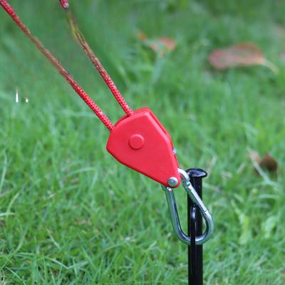 Outdoor Pulley Adjuster Tent Holder Metal Lifting Pulley Reflective Wind Rope Thick Canopy Umbrella Rope 4mm