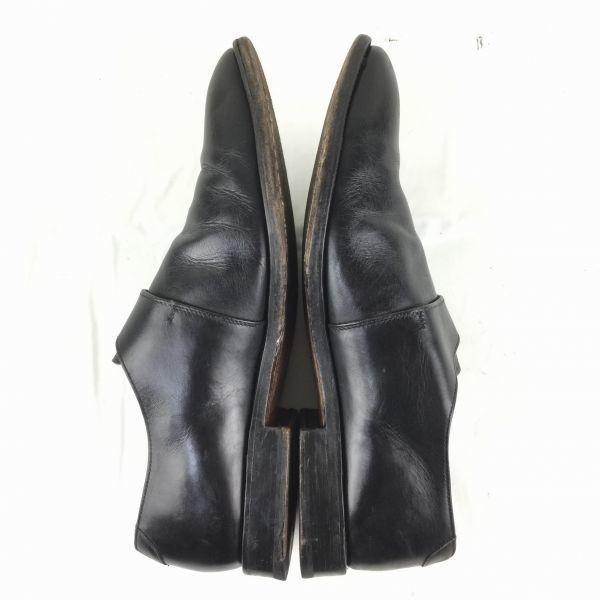 Vintage HARRY WILSON Monk Strap Business Shoes Black size 10.5 28.5 Leather Mckay Construction(USED)
