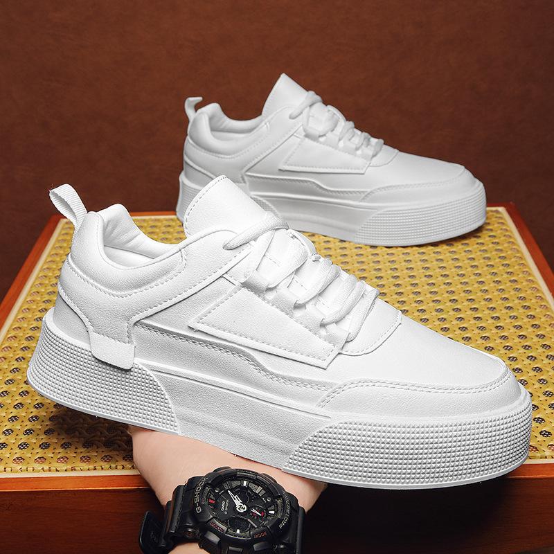 Little white shoes men's trendy shoes spring and summer new thick-soled heightening Korean board sports board shoes men's casual men's shoes