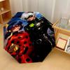 Miraculous Ladybug Print 8?Ribben Automatische Paraplu Windbestendig Lichtgewicht Opvouwbare Paraplu Voor Buitenreizen