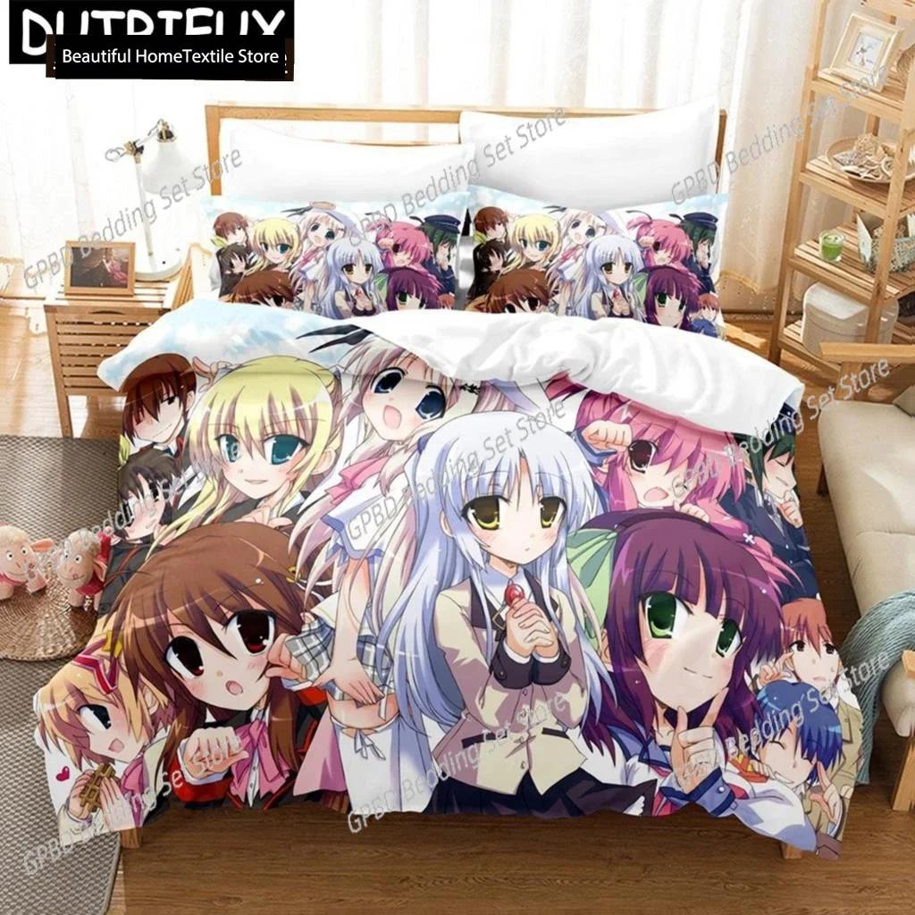 Japanese Anime Little Busters 3D NEW Duvet Cover Pillowcase Bedding Set Adult Boy Girl Bedroom Decoration Single Double Large
