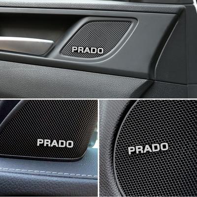 10pcs 3D Aluminum Speaker Stereo Speaker Badge Emblem Sticker for Prado 120 Fj150 Land Cruiser 80 Auto Cover CarStlyling