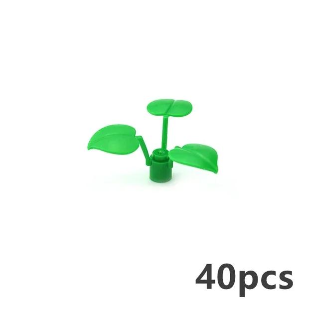 MOC Plants Accessories Bricks 3471 2435 6064 3778 City House Trees Pine Prickly Bush Green Grass Military Building Toys