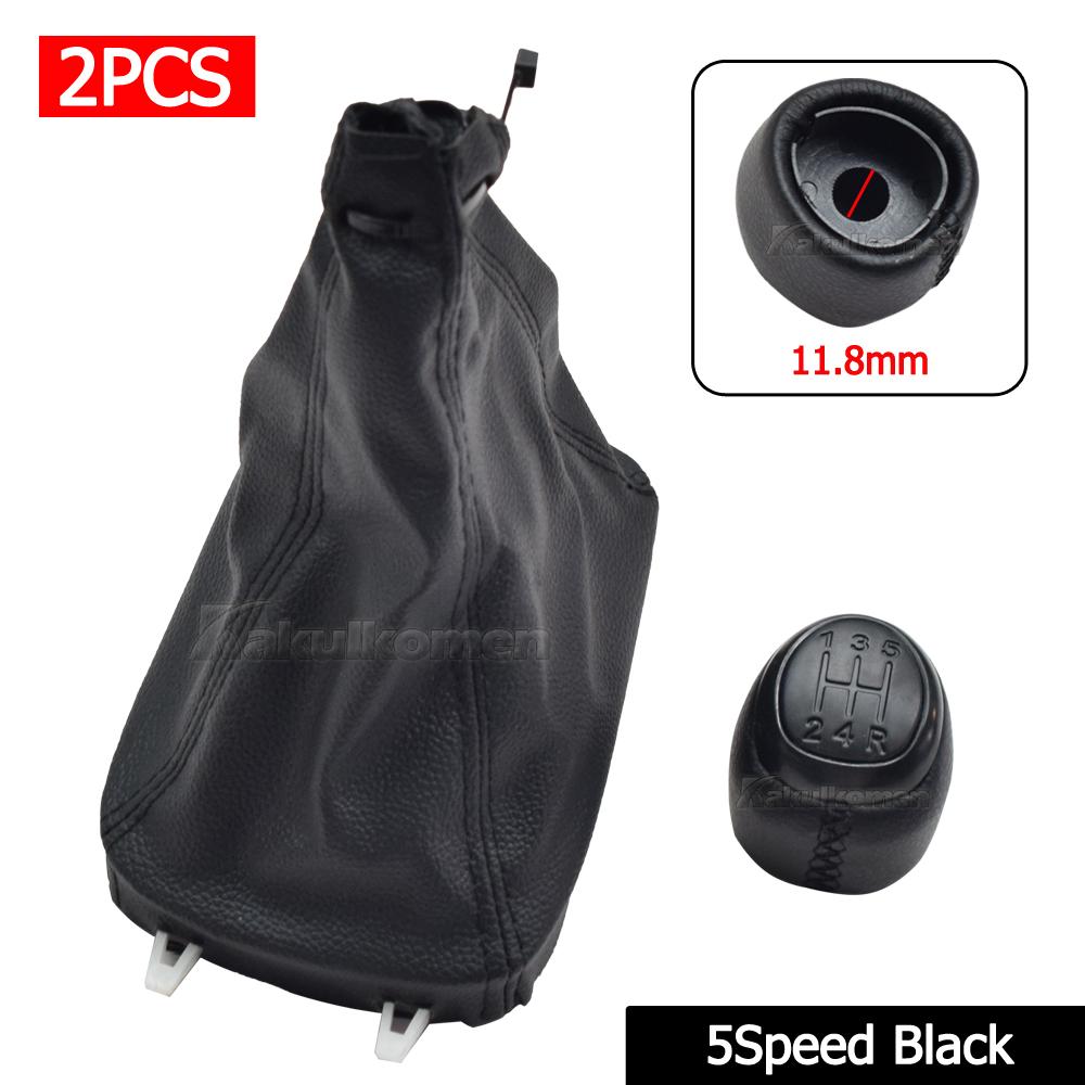 New Gear Shifter Knob With Leather Gaiter Boot Case Collar 5/6 Speed For SAAB 93 9-3 SS 2003-2012 55566207 55353898 Car Styling