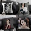 Chinese Actor FFan Bingbing Cushion Cover Elegant Comfort Pillowcase Sofa Bed Doublesided Printed Invisible Zipper Home Decor
