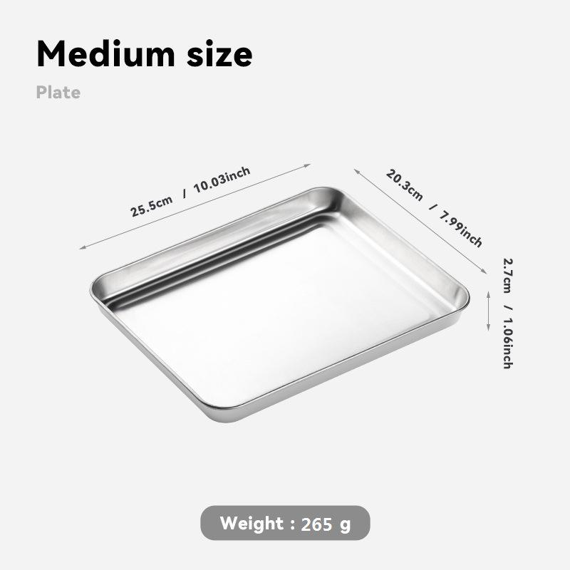Stainless Steel Flat Tray & Mesh Pan for Roasting, Frying, BBQ & Oil Draining