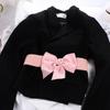 Adjustable For Girls Elastic Vintage Korean Belt Large Bow Women Waistbands Dress Decoration