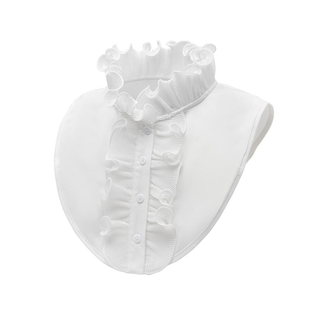Lapel False Collar Ruffle Edge Collar Universal Shawl Neckwrap for Women Summer Dress Female Blouse Shirt Accessories