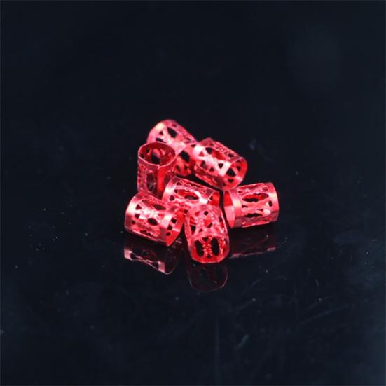 100Pcs Fashion Solid Color Aluminum Women Braiding Hair Rings Clip Decoration