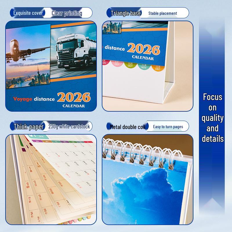 2026 Year of the Horse Enterprise Desk Calendar with Custom Logo - Special Edition for Creative Logistics