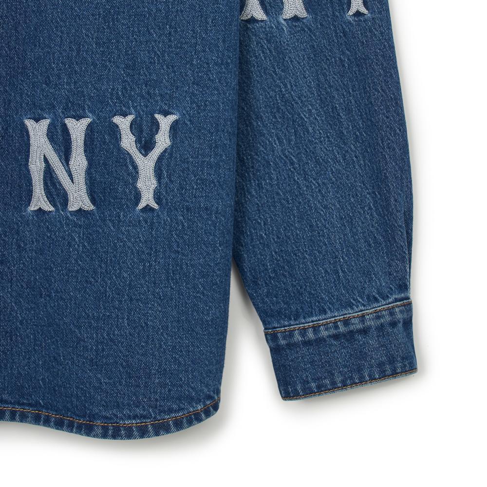 New MLB New York Yankees Denim Jacket Unisex Indigo 3ADRG0344-50INS