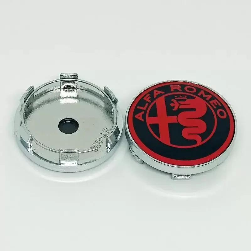 Autoaufkleber für Alfa Romeo, 4 Stück, Auto-Radnabenkappen, Abdeckung für Alfa Romeo Giulia Stelvio Giulietta 156 159 147 Mito Tonale