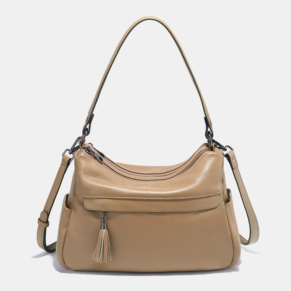 

Сумка-хобо через плечо Zency из 100% натуральной кожи для женщин абрикосовый