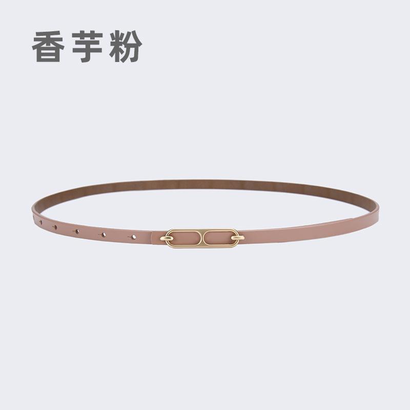 Simple Leather Thin Belt Decorative Dress Waist Chain Women'S Suit With Coat Sweater Jeans Belt