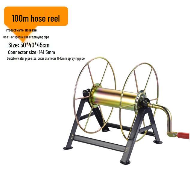 

Stainless Steel Hand-Crank Hose Reel Sprayer for Agricultural Use