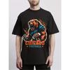 European Sizes Men's T-shirt Chicago Football Bear Pattern T-shirt- Suitable for People with Larger Body Types
