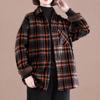 Navava Men Casual Fleece Check Long Sleeve Shirt Nb2990