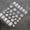 Embossed Snowflake Nail Art Sticker Christmas Wind Ice Clear Pure White Snowflake Nail Sticker 5D Embossed Snowflake Nail Sticker