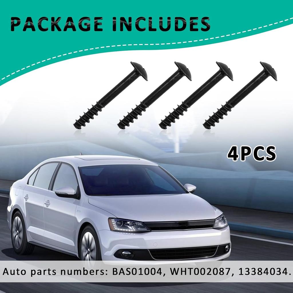 4PCS BAS01004 Air Filter Box Screw, Air Box Cleaner Screw Compatible with VW 13384034 GM WHT002087 Jaguar/Range Rover C2S11217