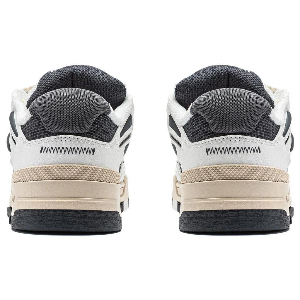 New LiNing Journey V2 Anti Slip And Wear Resistant Lightweight Low Top Skateboard Shoes Men's White Black AGCT137-5