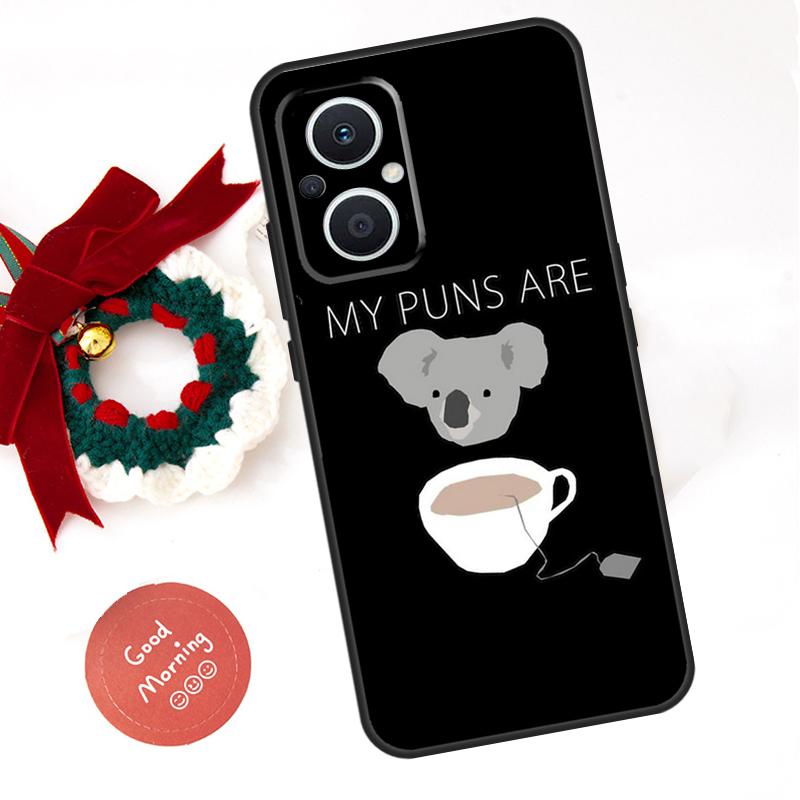 Cute Cartoon Koala Case For OPPO Reno 5Z 4Z 8T 10 11 Pro 11F 5 6 7 8 Lite OPPO Find X6 X5 Pro X2 X3 Neo Cover