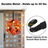 F26C Metal Door Wreath Hook Telescopic Adjustable Garland Hanger Rack for Christmas