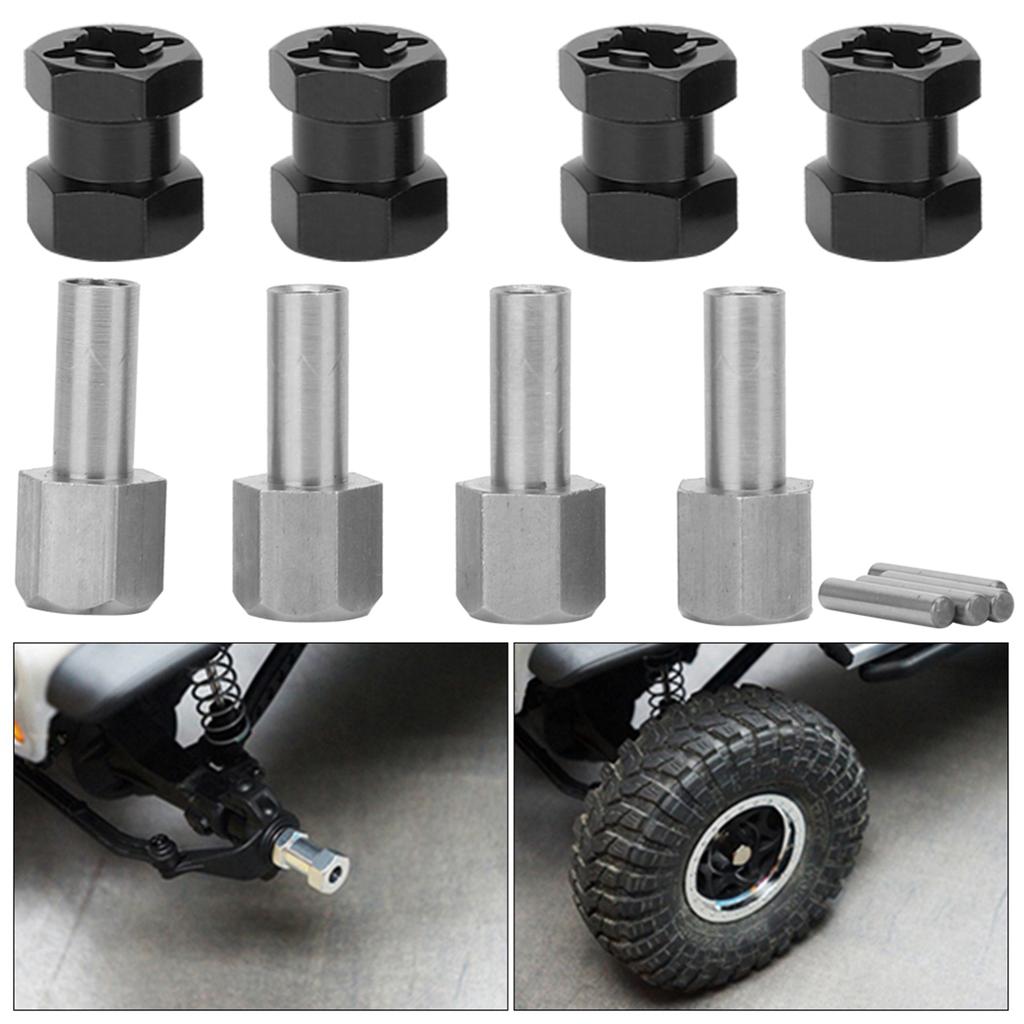 RC Extension Wheel Hex Hub Driver Adapter Fit for D90 AX10 CC01 SCX10 F350