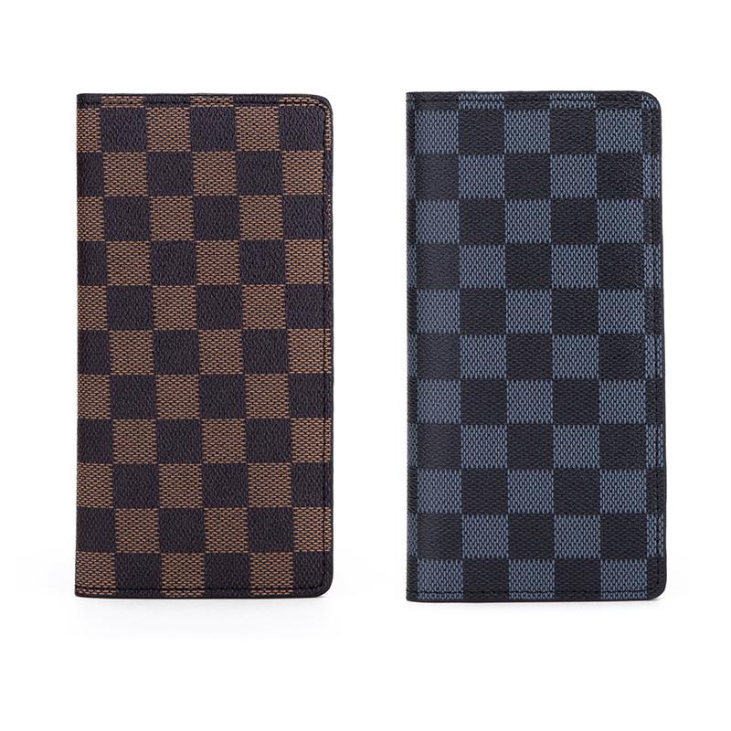 Women's Classic Plaid Wallet Pu Leather Men's Card Holder Clutch Coin Purse
