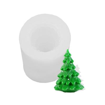 New and High Quality 3D Christmas Tree Candle Mold Silicone Clay Soap Mould DIY Chocolate Fondant Cake Decoration Baking Tool