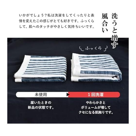 Transparan Japanese Gauze Towel Face Towel Set of 6 Assorted Magokoro Towel Senshu Towel Quick Dry Absorbent Thin 100% Cotton
