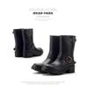 New Rain Shoes Women's Medium Tube Fashion Rain Boots Shoes Worn On Rainy Days Water Shoes Waterproof Martin Boots Non-slip Rubber Shoes