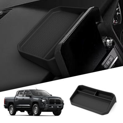 For Mitsubishi Triton 2024 2025 Car Dashboard Tray Center Console Hidden Storage Box Behind Screen Tidying