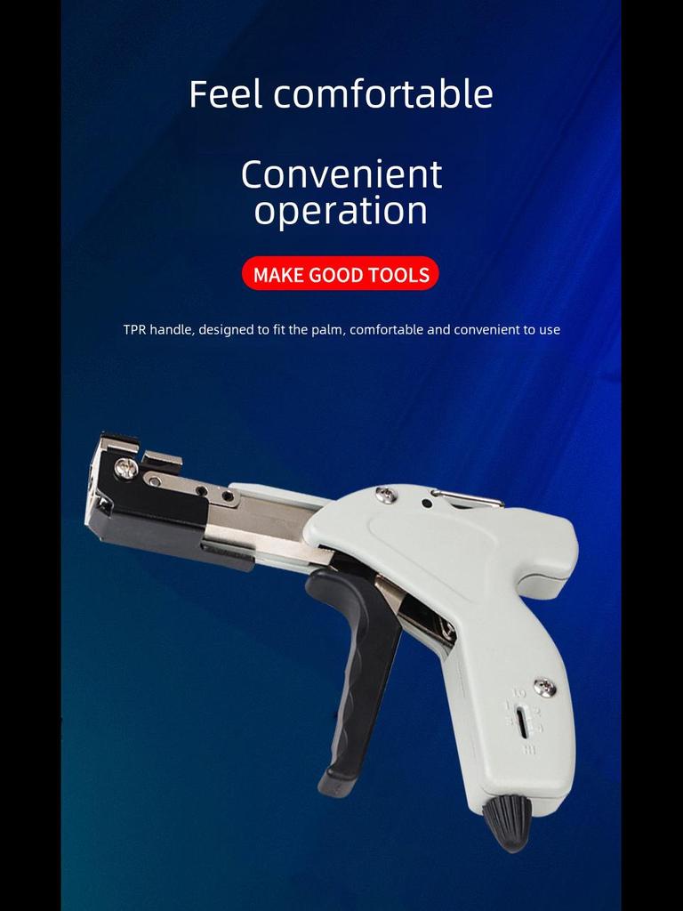 Halbautomatische Kabelbinderpistole und -schneider aus Edelstahl