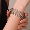 Bohemian-Style 12-Piece Multi-Layer Alloy Bracelet Set for Women