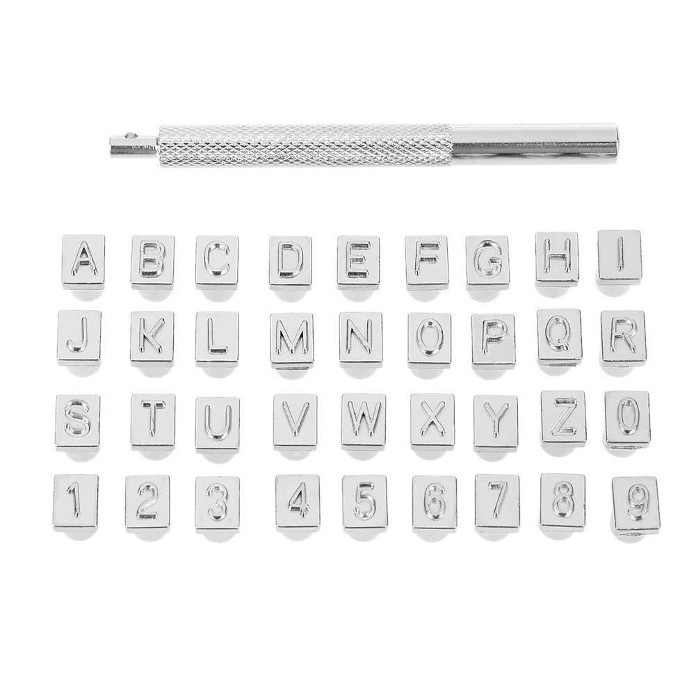 

26 Stamps Zinc Alloy Letters Stamping Symbol Set Leather Marking Tools Metal Leather Punching Tools DIY Leather Craft