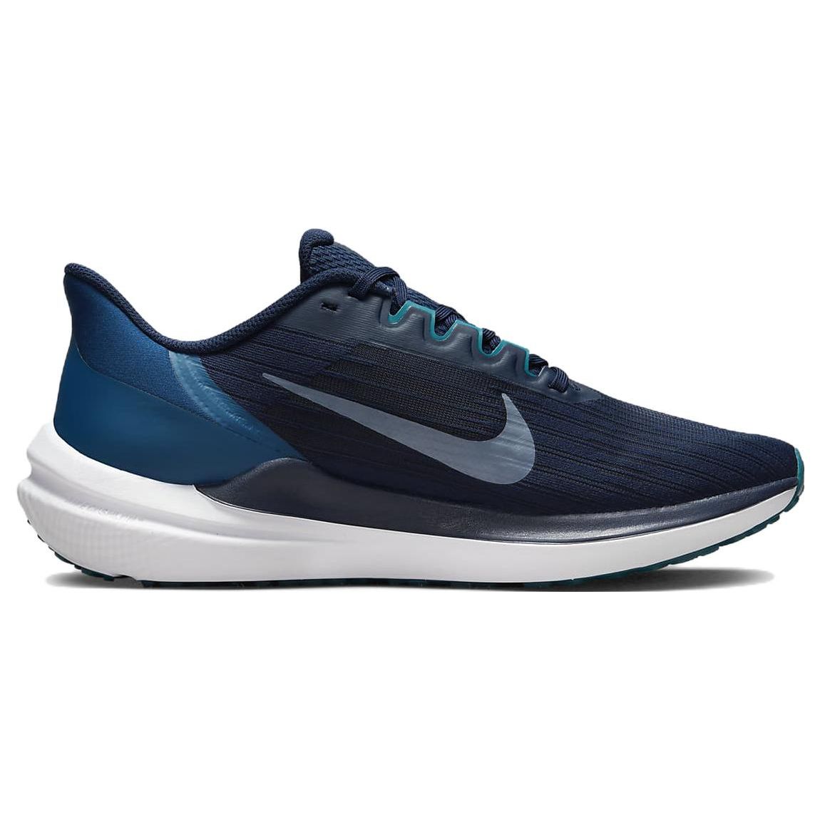 Nike Air Winflo 9 Obsidian Valerian Blue Мужские кроссовки ярко-еловые едва-зеленые — фото 2